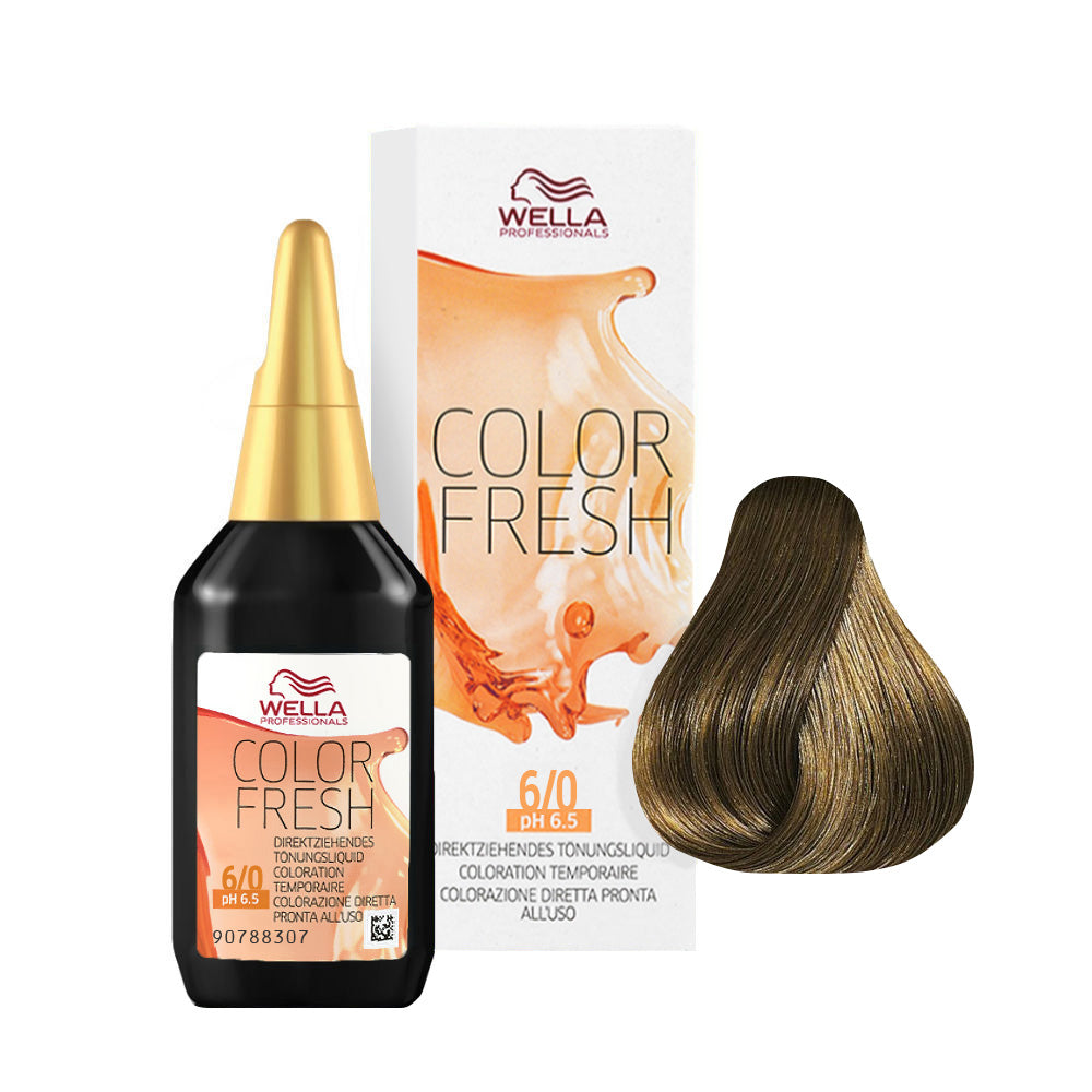 Wella Color Fresh 6/0 Biondo Scuro 75ml  - riflessante diretto senza ammoniaca