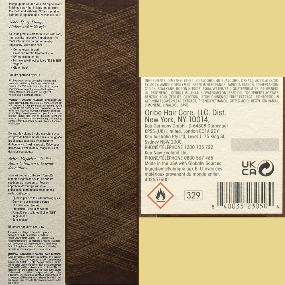 Oribe Styling Thick Dry Finishing Spray 250ml - spray densificante