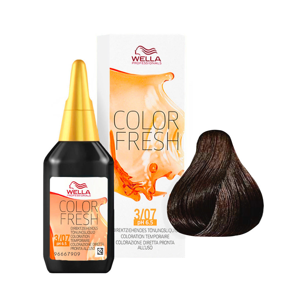 Wella Color Fresh 3/07 Castano Scuro Naturale Sabbia 75ml  - riflessante diretto senza ammoniaca