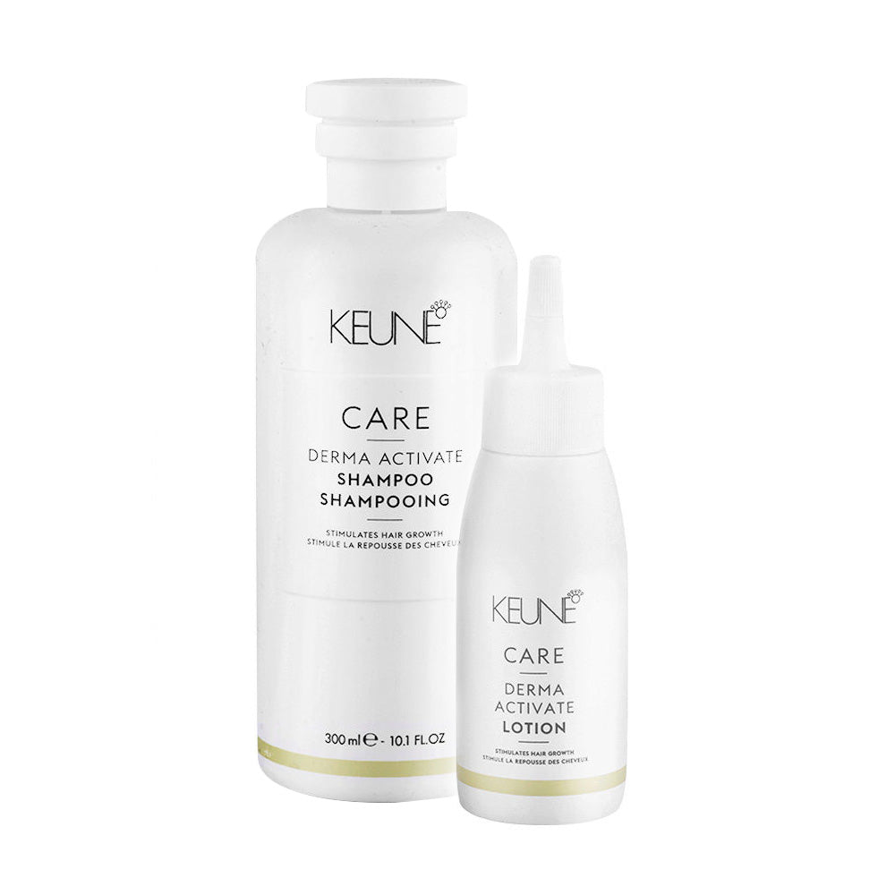 Keune Derma Activate Shampoo 300ml e Lozione 75ml Energizzanti Anticaduta