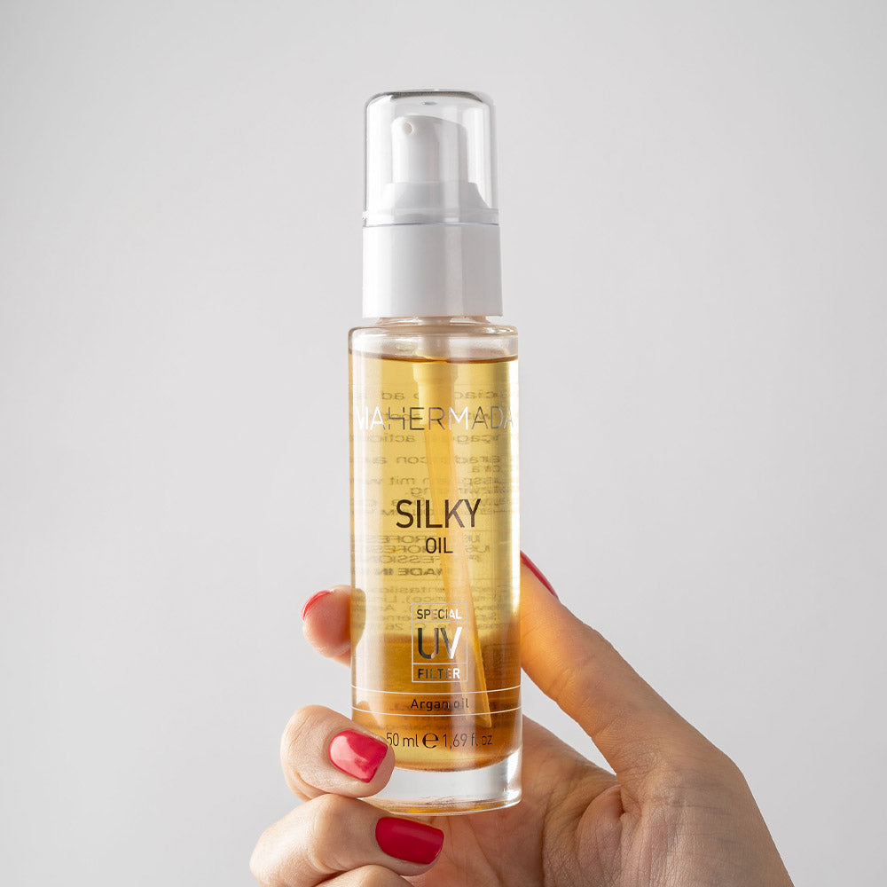 VIAHERMADA Anti-Yellow Shampoo 250ml Mask 250ml Silky Oil 50ml + Cerchietto Bombato in Omaggio