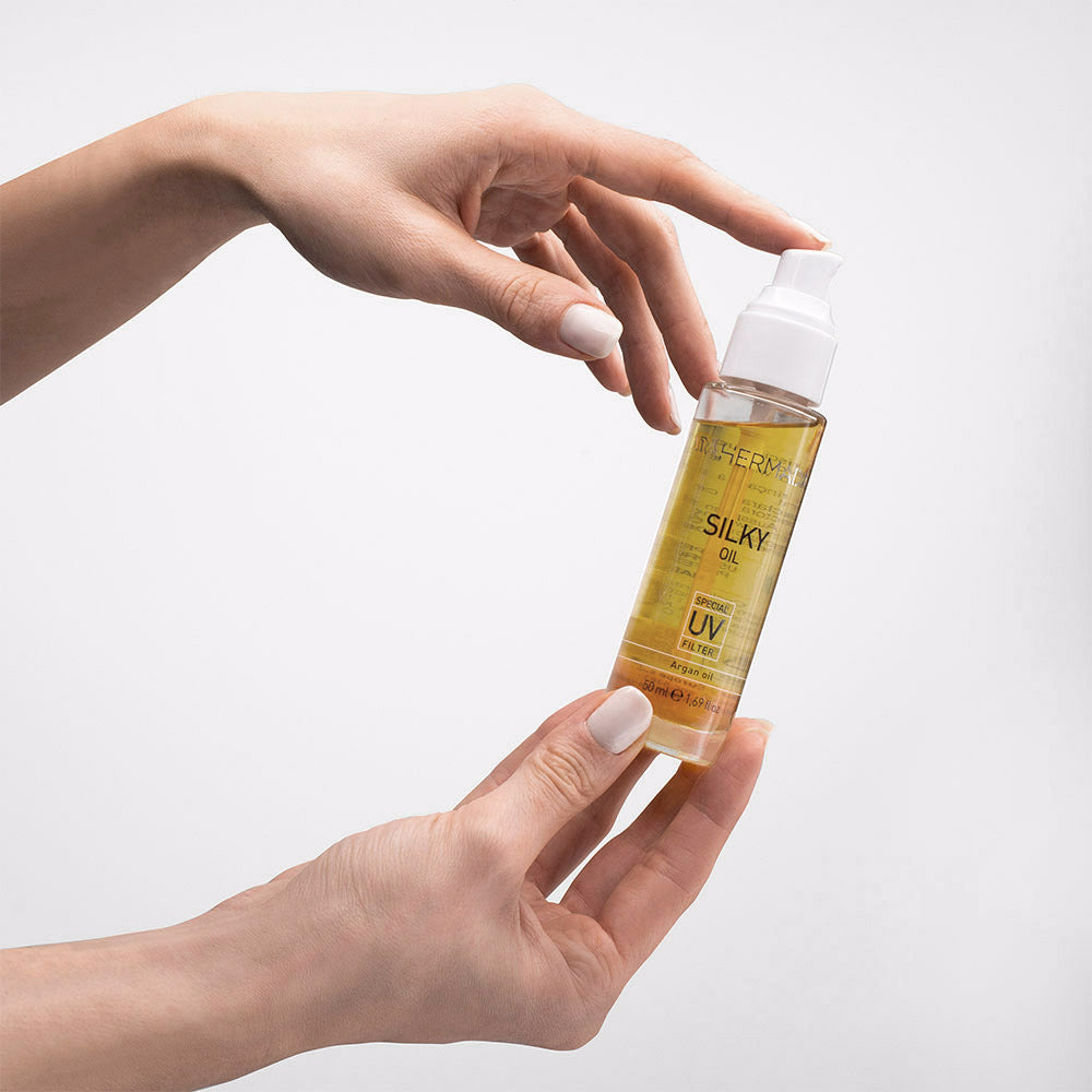 VIAHERMADA Anti-Yellow Shampoo 250ml Mask 250ml Silky Oil 50ml + Cerchietto Bombato in Omaggio