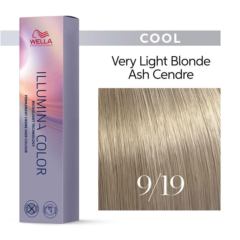Wella Illumina Color 9/19 Biondo Chiarissimo Cenere Cendré 60ml  - colorazione permanente