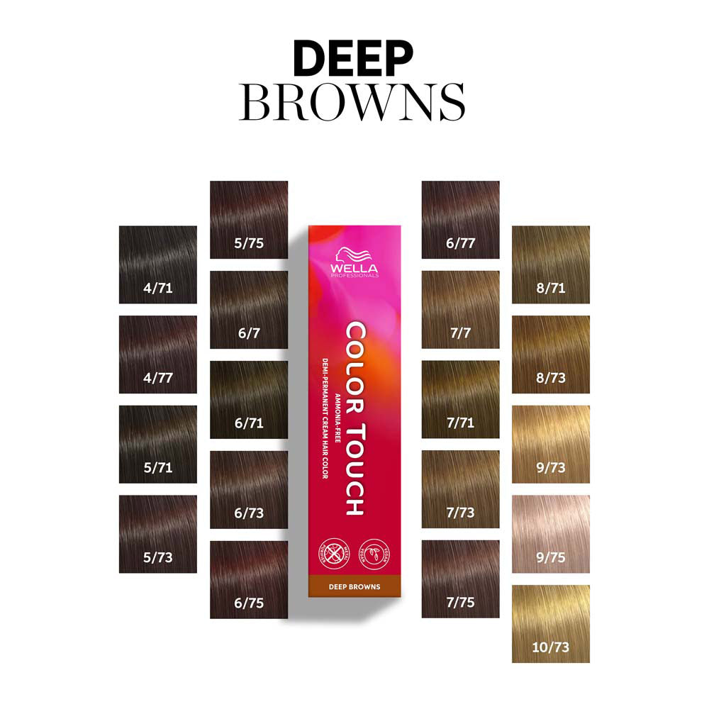 Wella Color Touch Deep Browns 5/73 Castano Chiaro Sabbia Dorato 60ml - colore semipermanente senza ammoniaca [all]