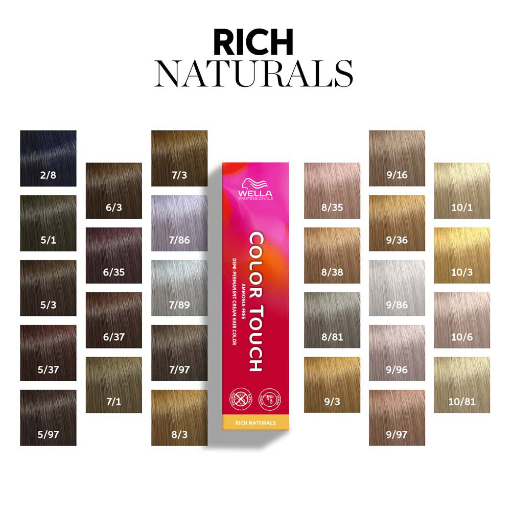 Wella Color Touch Rich Naturals 2/8 Nero Blu 60ml  - colore semipermanente senza ammoniaca [all]