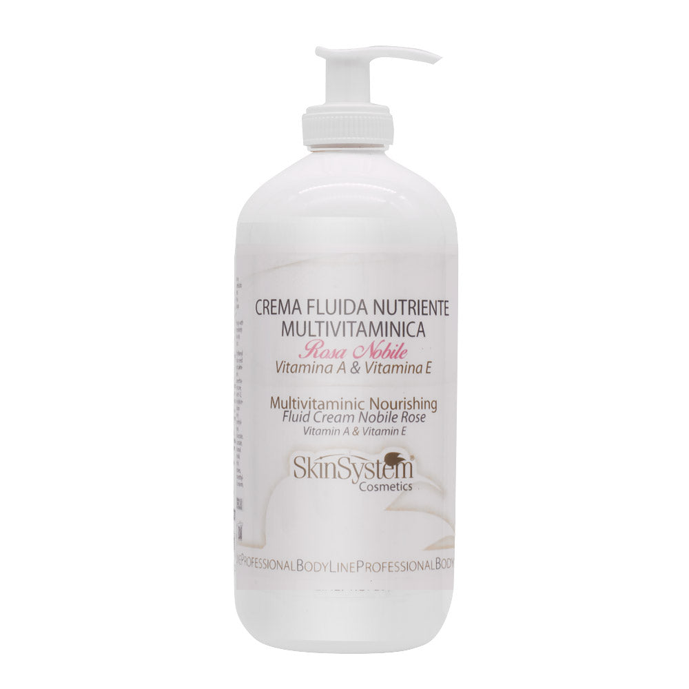 SkinSystem Multivitaminic Nourishing Fluid Cream Nobile Rose 500ml - crema nutriente multivitaminica rosa nobile