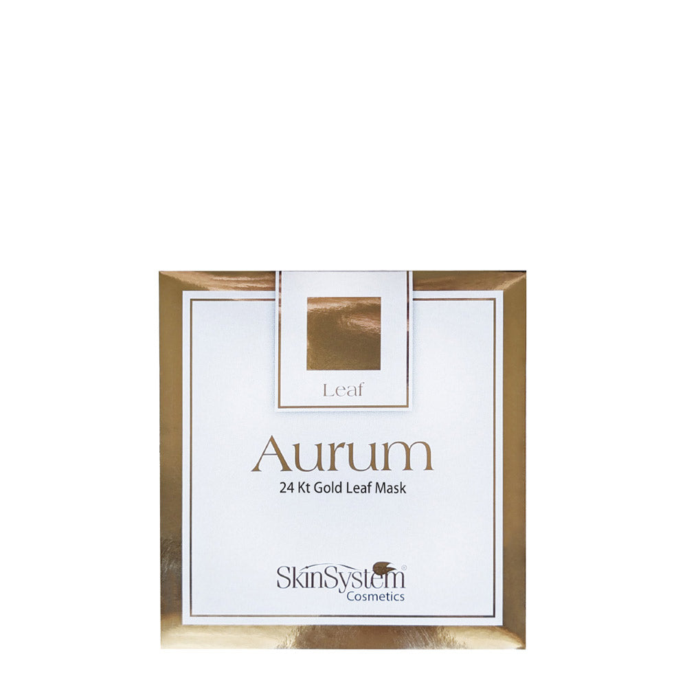 SkinSystem Aurum 24kt Gold Leaf Mask  25 foglie  - trattamento viso e décolleté con oro