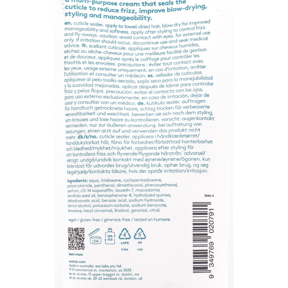 Evo Hydrate Head Mistress Cuticle Sealer 150ml - crema sigillante cuticule