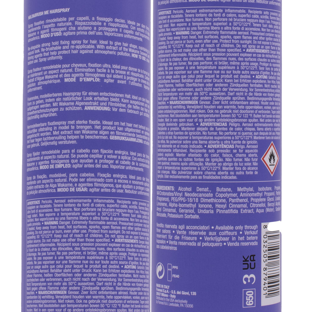 Framesi For-Me 406 Hold&Brush Me Hairspray 500ml - lacca rimodellabile tenuta forte