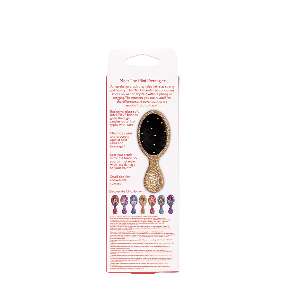 WetBrush Pro Mini Detangler Disney Glitter Ball Belle - mini spazzola scioglinodi