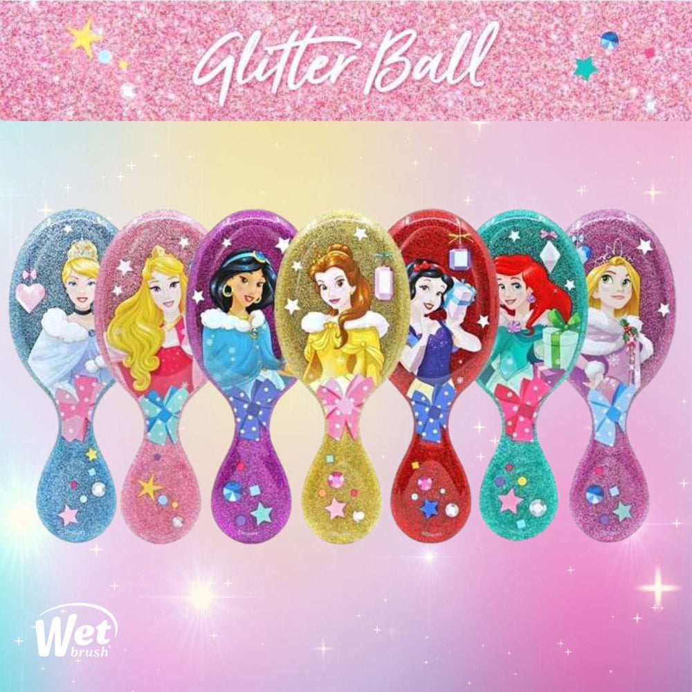 WetBrush Pro Mini Detangler Disney Glitter Ball Rapunzel - mini spazzola scioglinodi