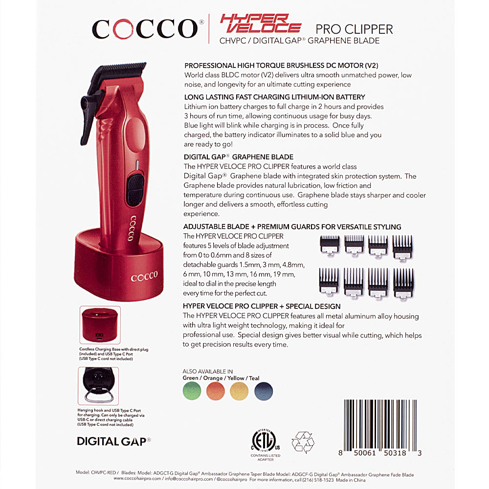 Cocco Hyperveloce Pro Clipper Red - tagliacapelli [all]