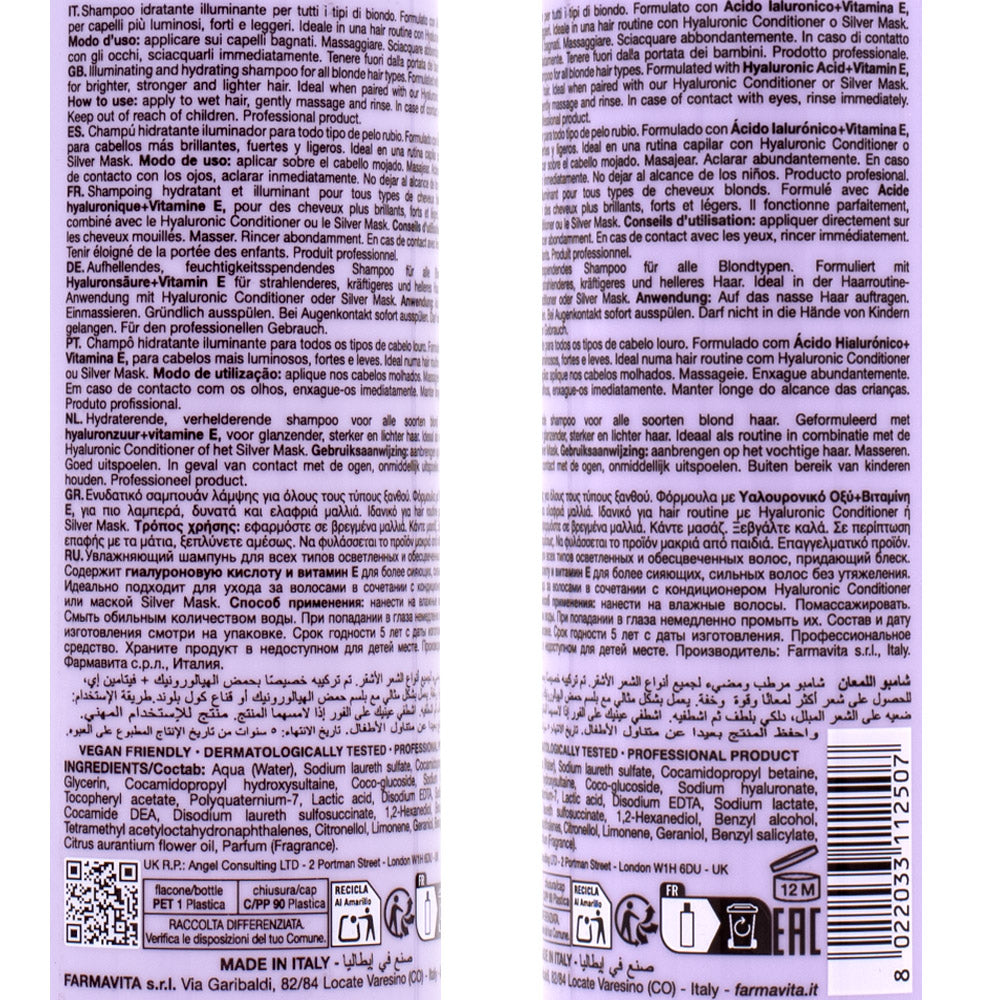 Amethyste Blonde Cool Blonde Illuminating Shampoo 250ml - shampoo illuminante capelli biondi