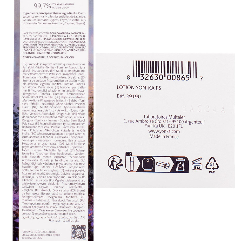 Yonka Les Icononiques Lotion Yon-ka Ps Spray  Limited Edition 200ml - lozione ravvivante pelli secche
