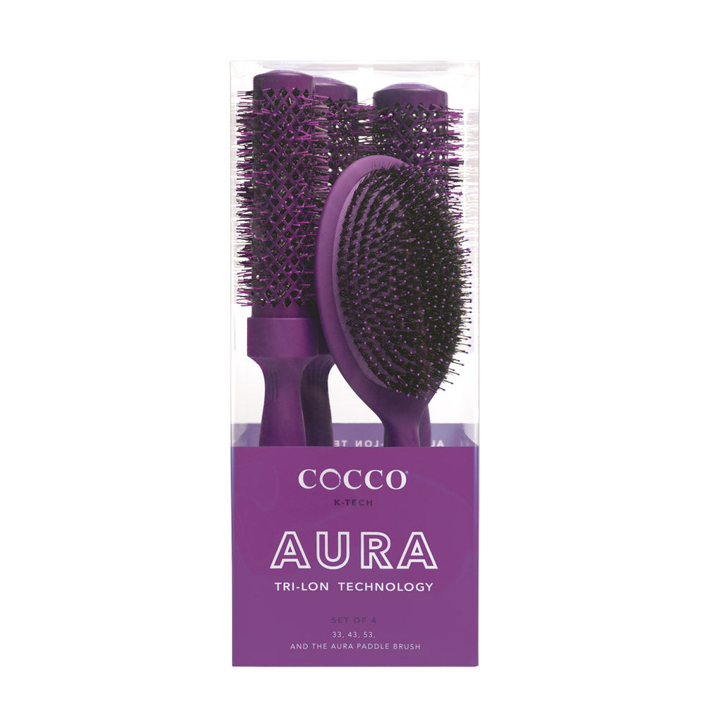 Cocco Aura Brush Set Purple 4pz - set di spazzole [all]