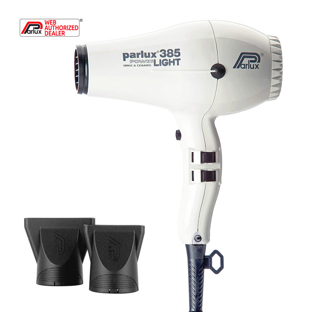 Weiß Parlux 385 | - Ionic haartrockner & Gallery Hair Powerlight Ceramic