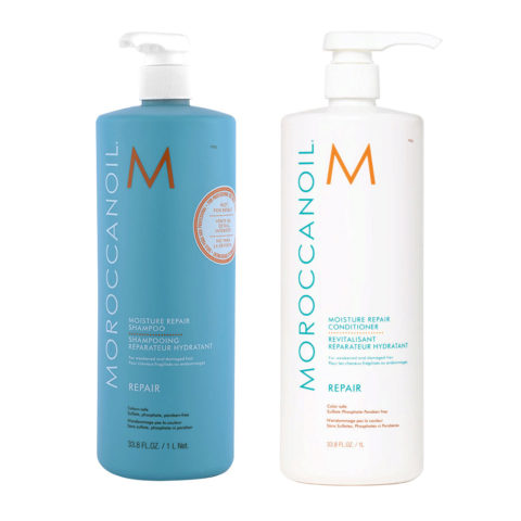 Moroccanoil Kit6 Moisture Repair Shampoo 1000ml e Conditioner 1000ml