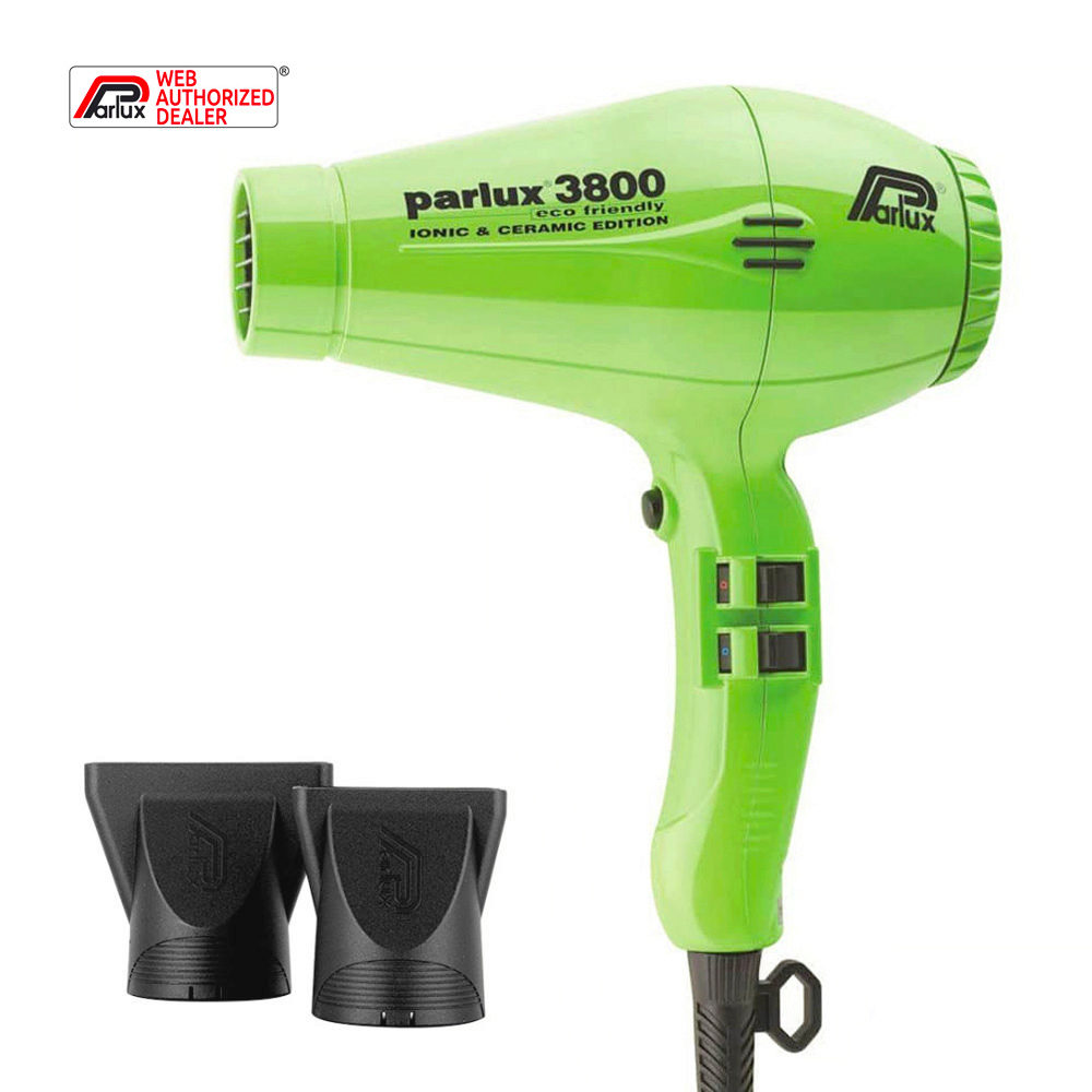 Parlux 3800 EcoFriendly Ionic & Ceramic - grüner professioneller Haartrockner