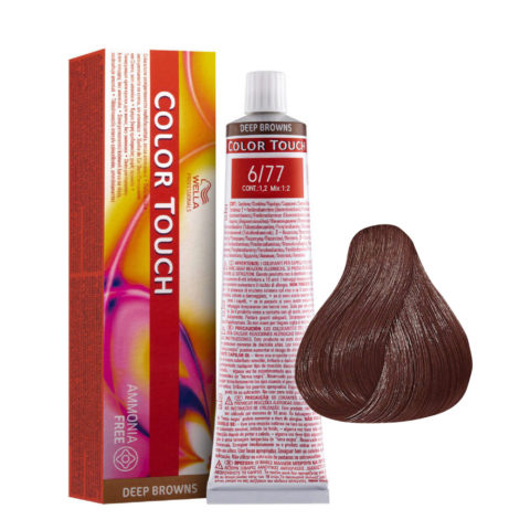 Wella Color Touch Deep Browns 6/77 Tiefes Dunkles Sandblond 60ml - Demi-permanente Farbe ohne Ammoniak
