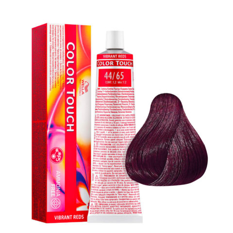Wella Color Touch Vibrant Reds 44/65 Mittel Intensives Violettbraun 60ml - semipermanente Farbe ohne Ammoniak