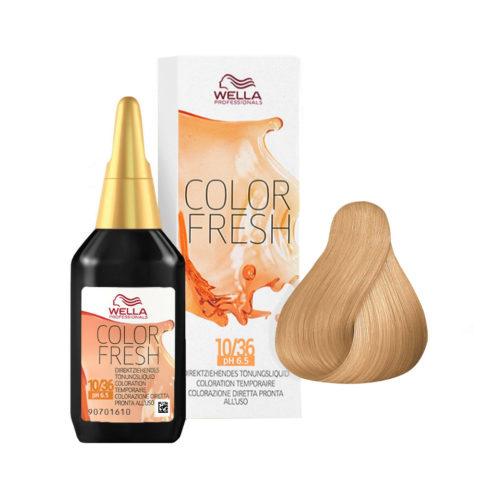 Wella Color Fresh 10/36 Platinblond Goldviolett 75 ml - Farbauffrischer ohne Ammoniak