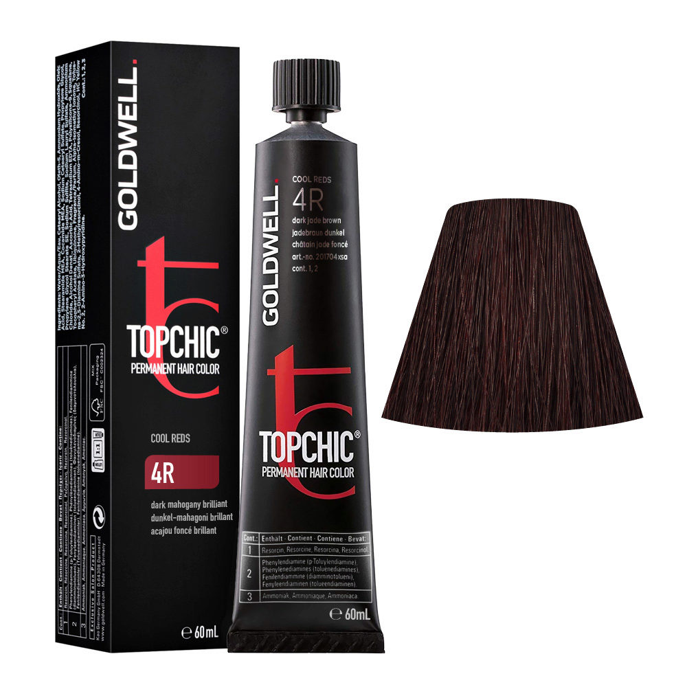 4R Dunkel-mahagoni brillant Goldwell Topchic Cool reds tb 60ml