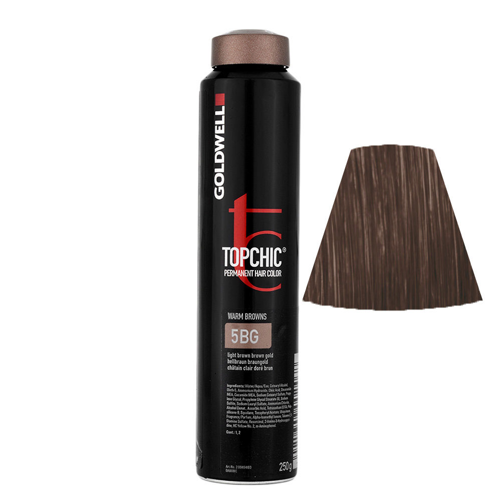 5BG Hellbraun braungold Goldwell Topchic Warm browns can 250gr