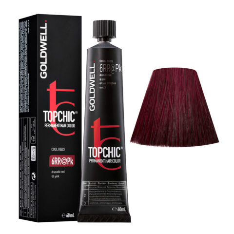 6RR@Pk Dramatic red elumenated pink Goldwell Topchic Cool reds tb 60ml