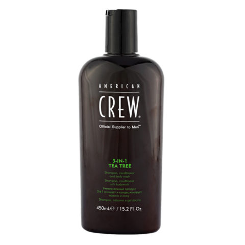 American Crew Tea Tree 3 in 1 Shampoo Conditioner and Body Wash 450ml - Shampoo, Conditioner und Schaumbad
