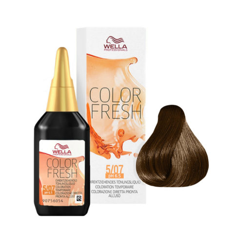 Wella Color Fresh 5/07 Hellbraun Natursand 75 ml - Farbauffrischer ohne Ammoniak