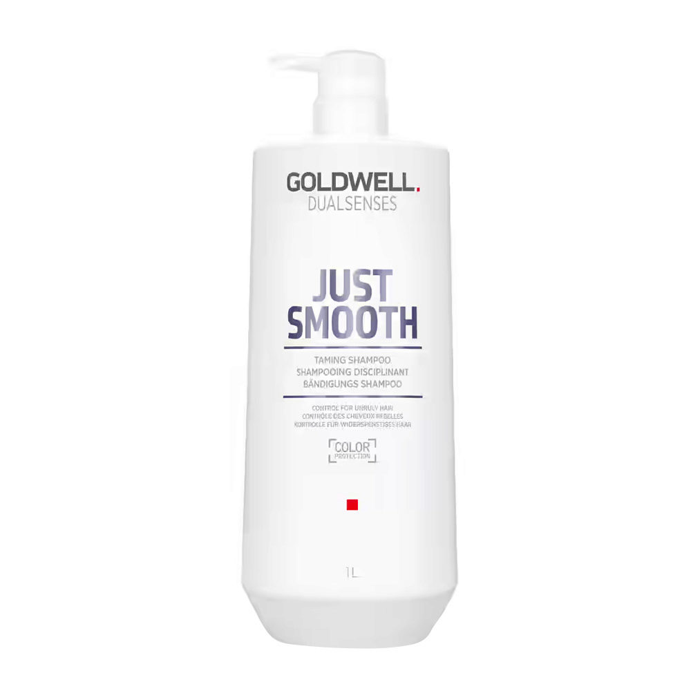 Goldwell Dualsenses Just Smooth Taming Shampoo 1000 ml - disziplinierendes Shampoo für widerspenstiges und krauses Haar
