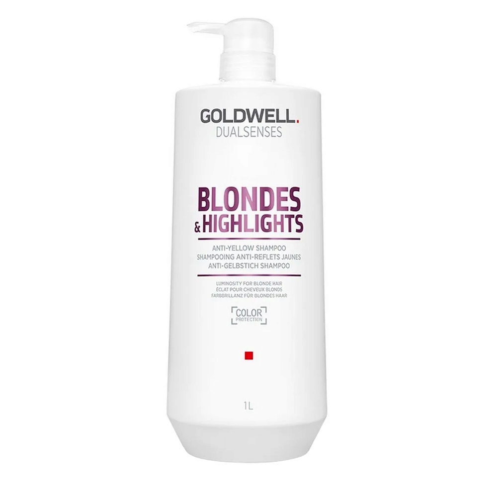 Goldwell Dualsenses Blonde & Highlights Anti-Yellow Shampoo 1000 ml - Anti-Gelb-Shampoo für gefärbtes oder natürliches H