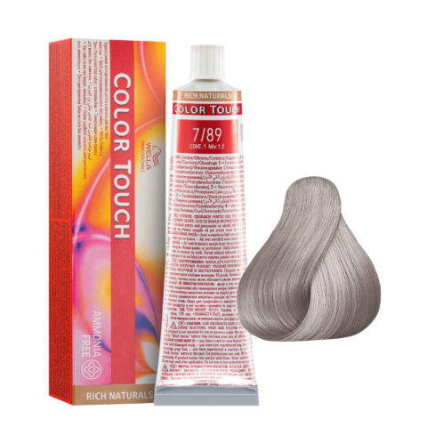 Color Touch Rich Naturals 7/89 Mittleres Cendré Perlblond 60ml - semipermanente Farbe ohne Ammoniak