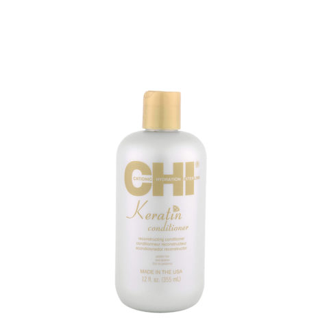 CHI Keratin Conditioner 355ml - Wiederaufbauende Anti-Frizz-Spülung für geschädigtes Haar