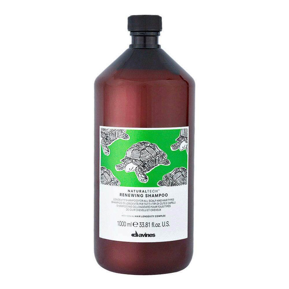 Davines Naturaltech Renewing Shampoo 1000ml  - Langlebigkeitsshampoo für alle Kopfhaut- und Haartypen