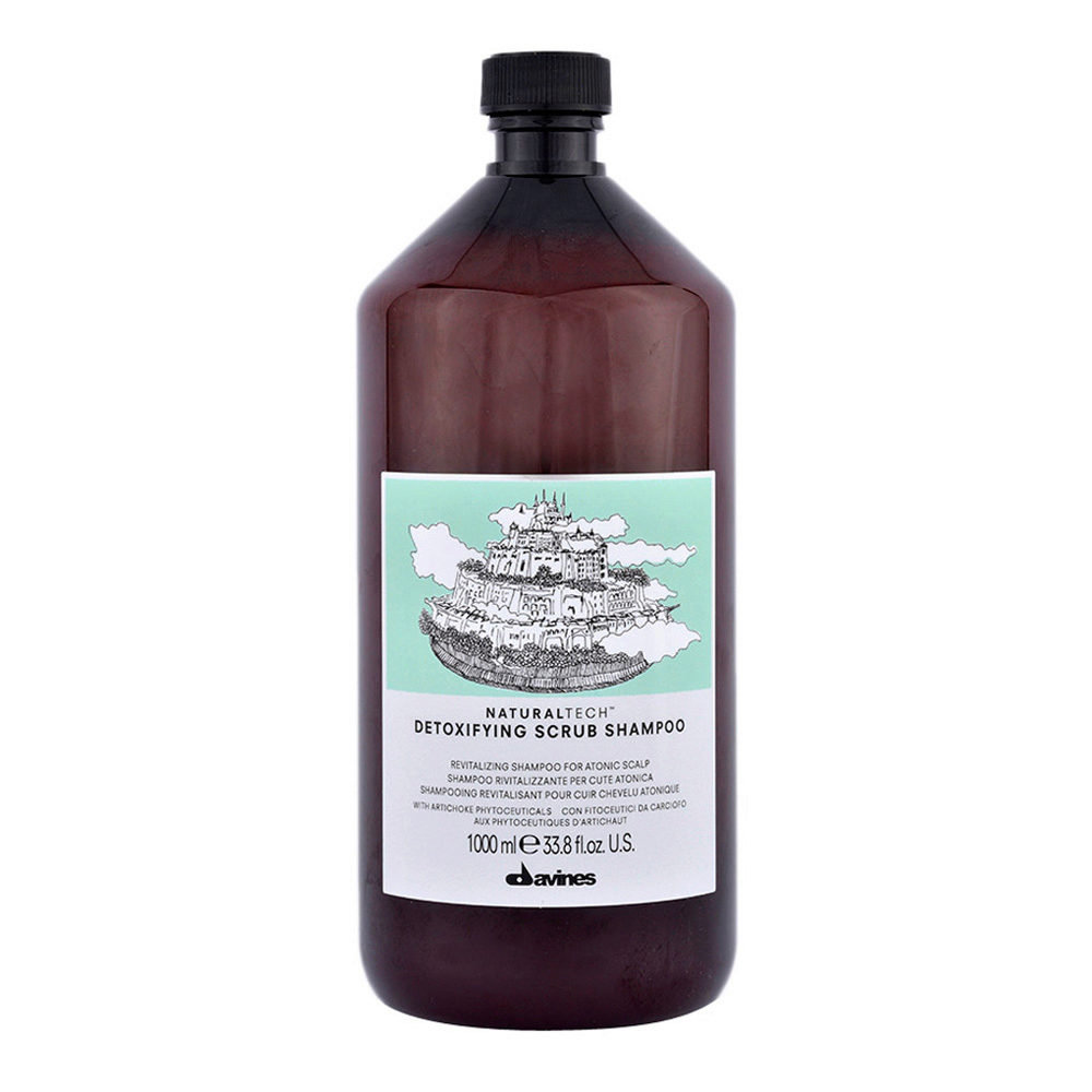 Davines Naturaltech Detoxifying Scrub Shampoo 1000ml - revitalisierendes Shampoo
