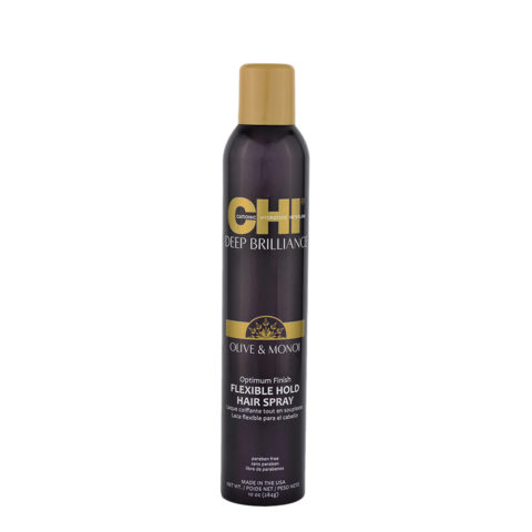 CHI Deep Brilliance Olive & Monoi Flexible Hold Hairspray 284gr - Glanz Haarspray