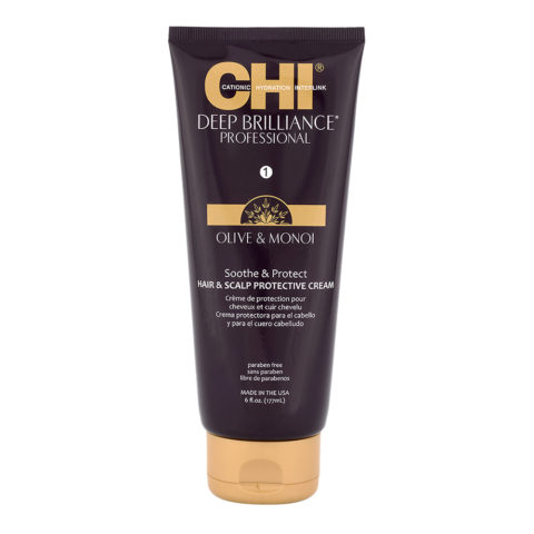 CHI Deep Brilliance Olive & Monoi Soothe & Protect Cream 177ml - Schutzcreme für Kopfhaut und Haar