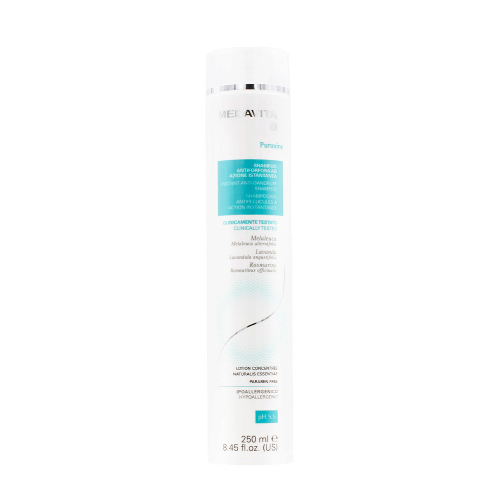 Medavita Cute Puroxine Instant Anti-Dandruff Shampoo 250ml - sofortiges Anti-Schuppen-Shampoo pH 5.5