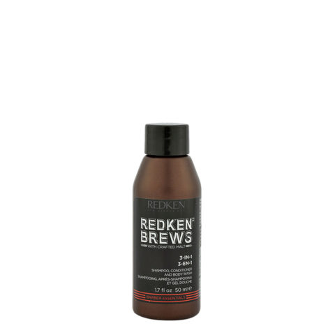 Brews Man 3-IN-1 Shampoo, Conditioner e Bodywash 50ml Shampoo, Conditioner und Duschgel