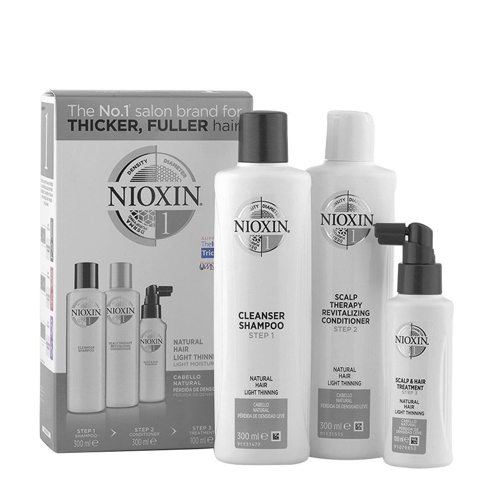 Nioxin System1 XXL Haarausfall Kit Shampoo 300ml + Conditioner 300ml + Behandlung 100ml