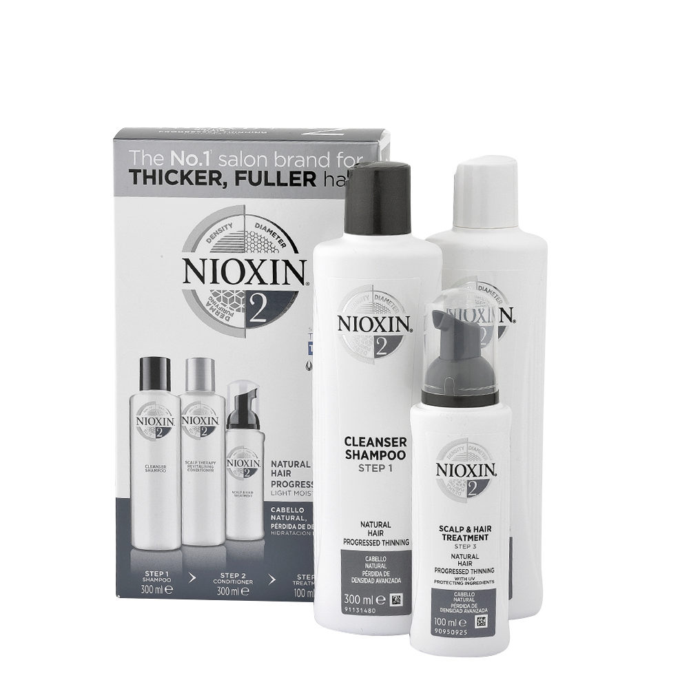 Nioxin System2 XXL Haarausfall Kit Shampoo 300ml + Conditioner 300ml + Behandlung 100ml
