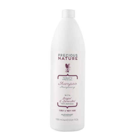 Alfaparf Precious Nature Shampoo With Grape & Lavender For Curly & Wavy Hair 1000ml - FüR Lockiges Und Welliges Haar