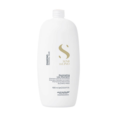 Alfaparf Milano Semi Di Lino Diamond Illuminating Low Shampoo 1000ml - sanftes aufhellendes Shampoo für normales Haar