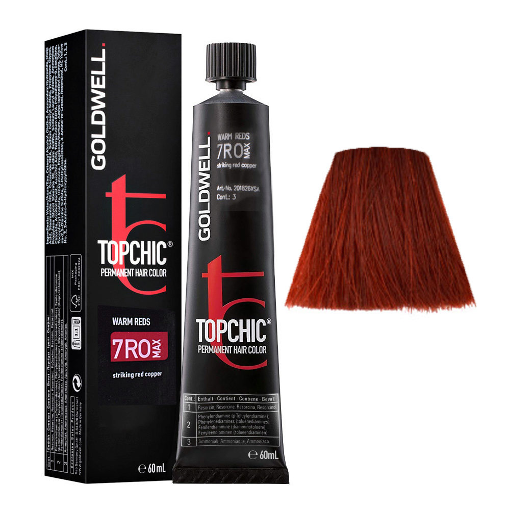 7RO MAX Auffallende rot kupfer Goldwell Topchic Warm reds tb 60ml