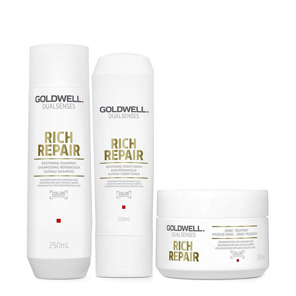 Goldwell Rich Repair Shampoo 250ml Conditioner 200ml Mask 200ml