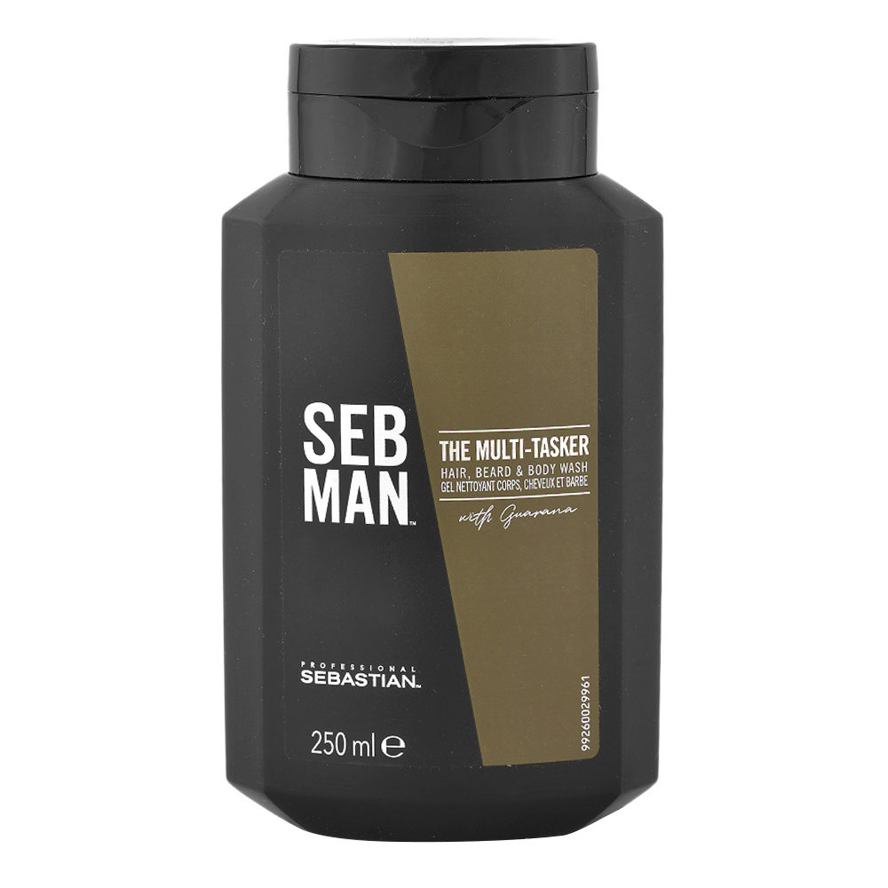 Sebastian Man The Multitasker Hair Beard & Body Wash 250ml - Shampoo für Haare, Bart und Körper