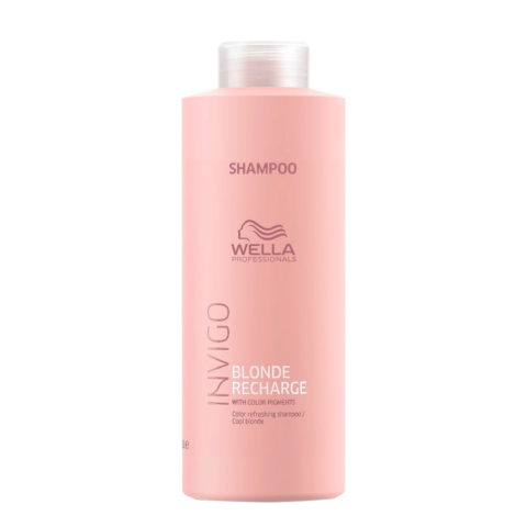 Wella Invigo Blonde Recharge Shampoo Cool Blonde 1000ml - Anti-gelbes Shampoo