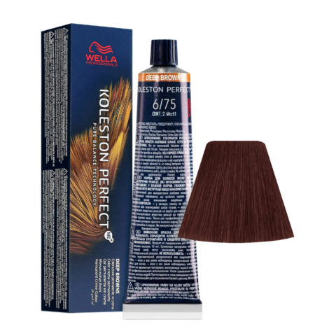 Wella Koleston Perfect Me+ Deep Browns 6/75 Dunkles Mahagoni-Sandblond 60 ml - permanente Färbung