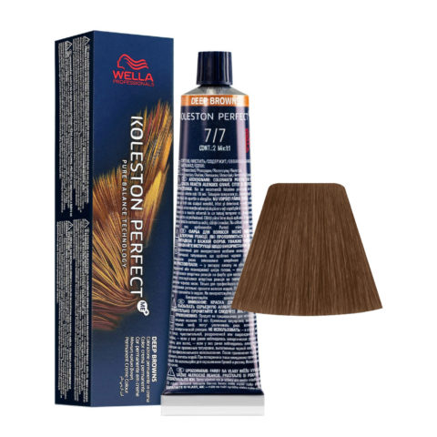 Wella Koleston Perfect Me+ Deep Browns 7/7 Mittleres Sandblond 60 ml - permanente Färbung